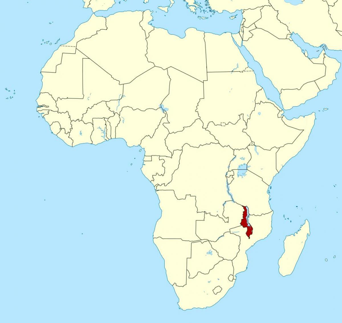 քարտեզ Մալավի դիրքը քարտեզի վրա Աֆրիկայի