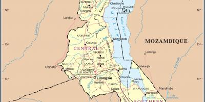 Քարտեզ Մալավի պատկերով ճանապարհների